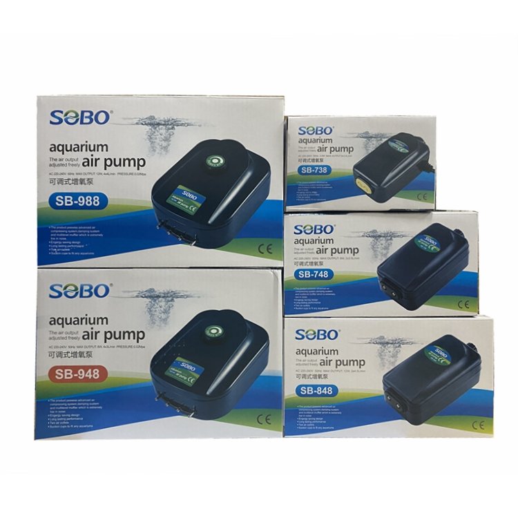 SOBO Oxygen Air Pump Fish Tank High Power Oxygenator Air Compressor Aerator 220v Silent Aquarium Oxygen Pump