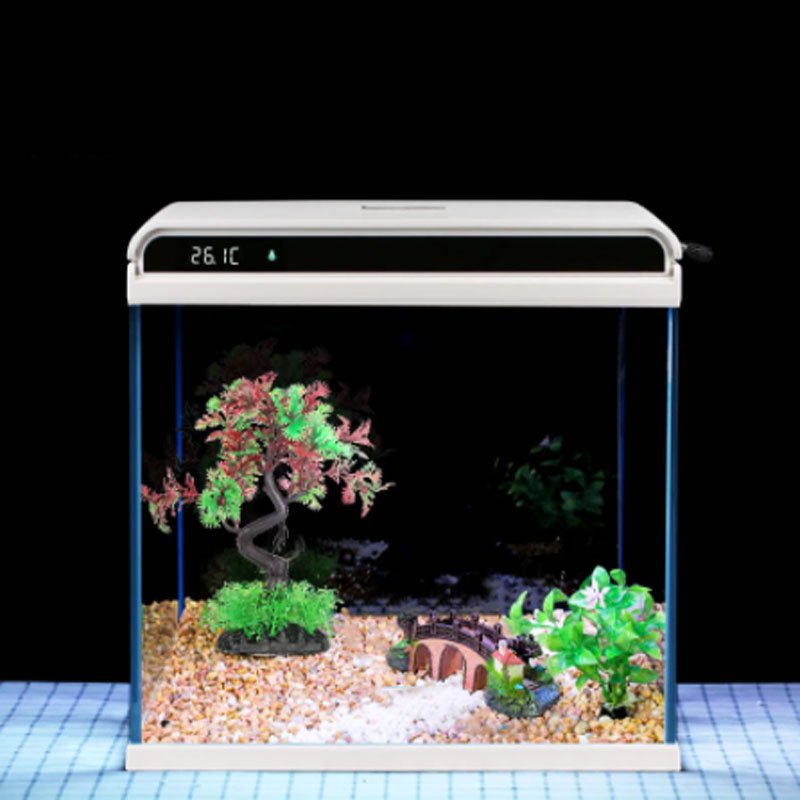 Desktop Household Ecological Water-free Aquaponics Small Fish Breeding Box Peceras Y Acuarios Fish Tanks and Aquariums HE-380 4l
