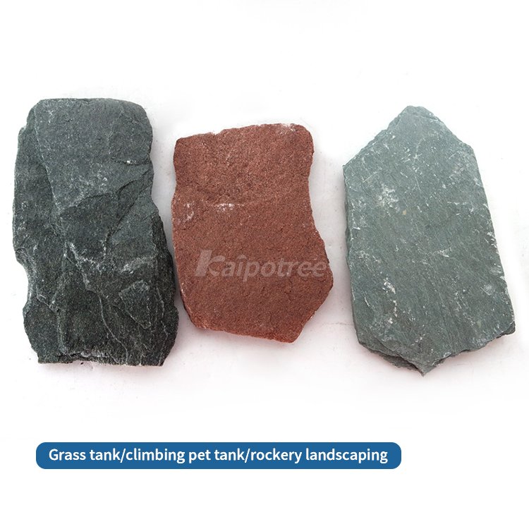 Aquarium stone Ornament Garden Landscaping Lake Slabs black dragon Slate Rocks for Fish Tank