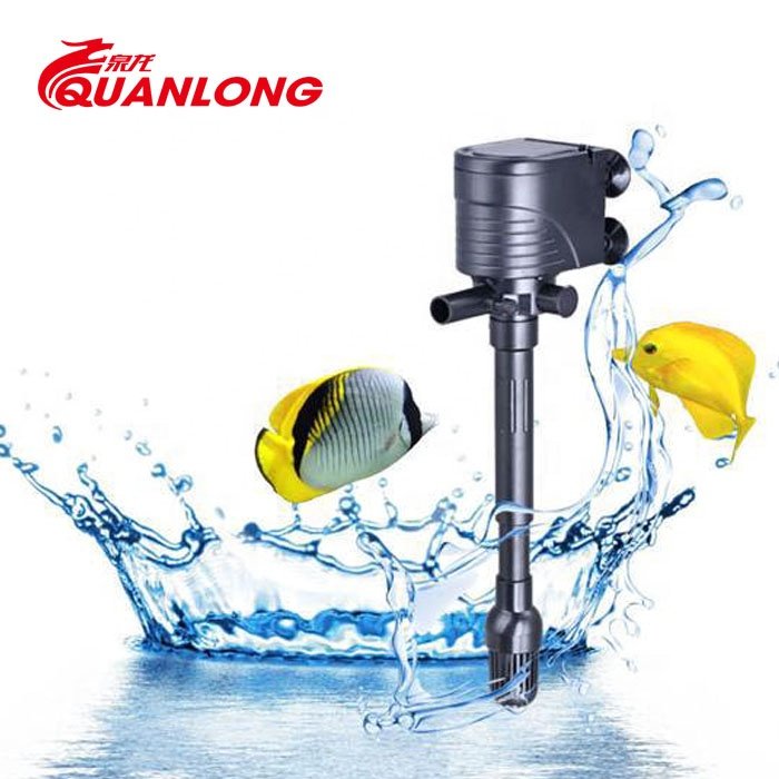Quanlong hotsale cheap 3 in 1 multi function fish tank water pump aquarium pump submersible internal filter pump