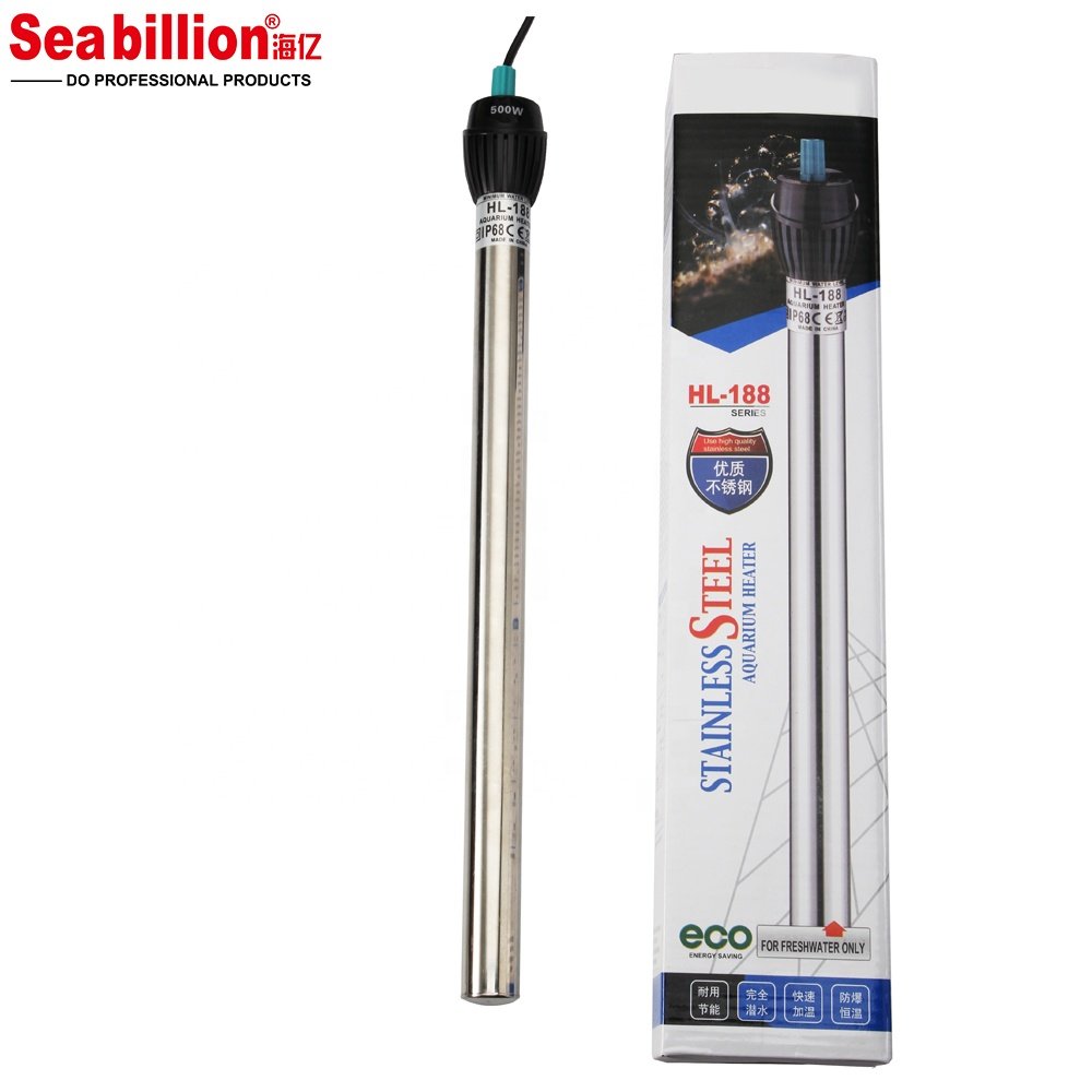 Seabillion HL-188 500 Watts aquarium water heaters For Fish turtle Tanks and Pond Accessories Fully Submersible Heater