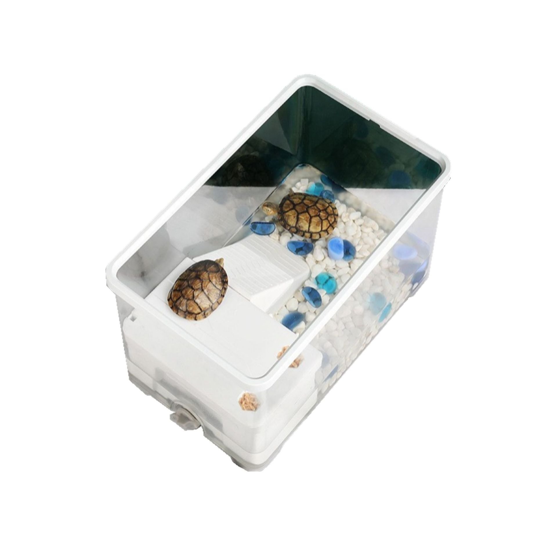 Sensen turtle breeding tank with sun drying and climbing platform plastic turtle tank filtration and tabletop tank