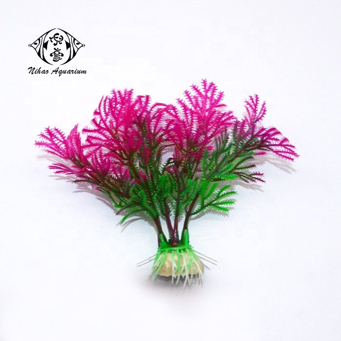 OEM custom your own brand aquarium plants decorative artificial grass for fish tank decor