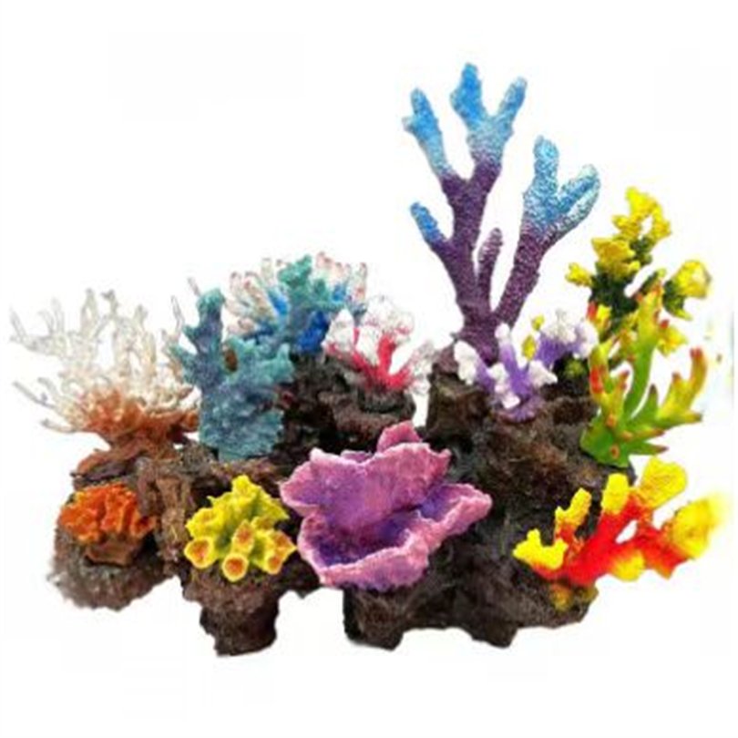 Fish tank rockery coral landscape aquarium simulation decoration water grass coral reef water scenery resin coral