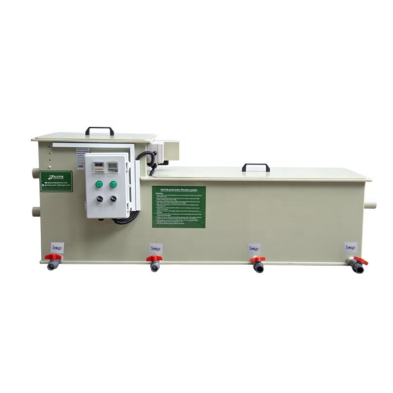 QihangRAS aquarium fish tank filtration system 10m3/h koi pond filter ycm-b2c combi drum filter for koi