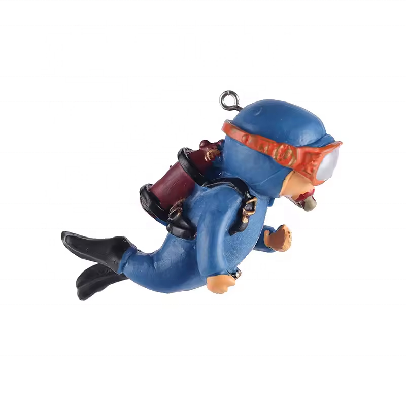 Aquarium Decoration Figurine Diver with Floating Ball Fish Tank Ornament