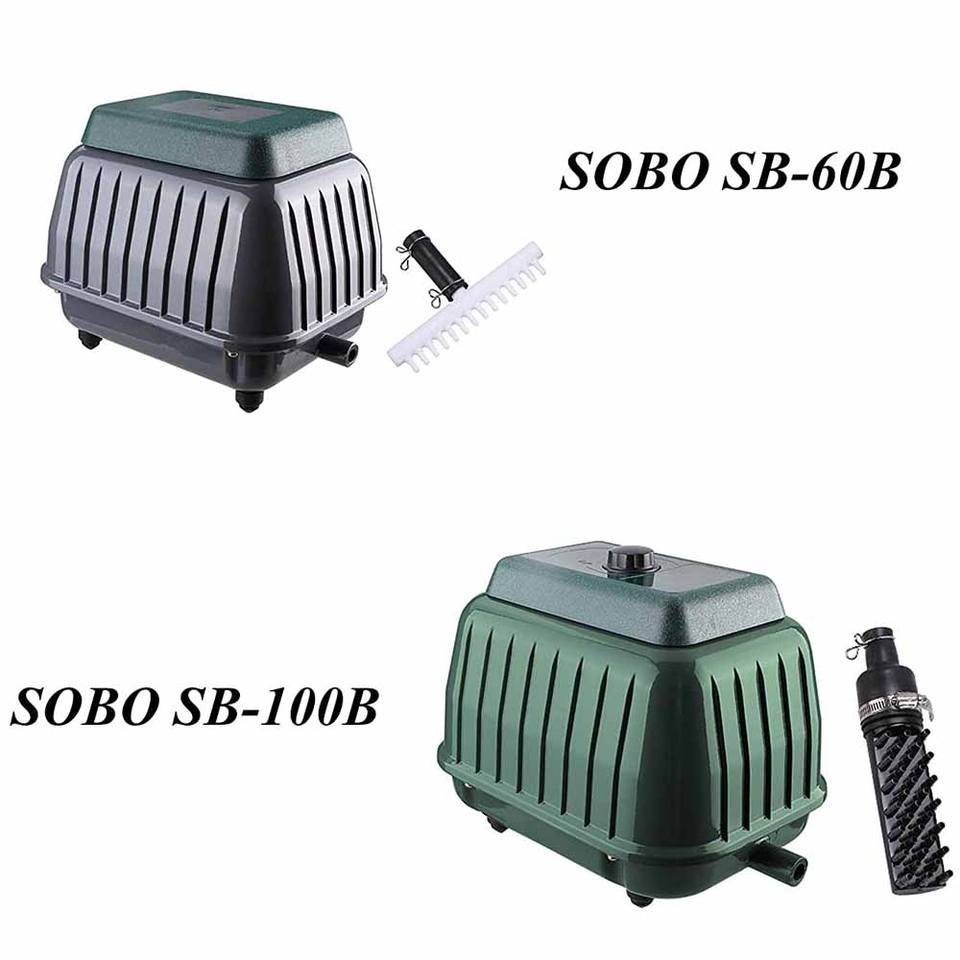 SOBO SB-100B SB-60B 60W 70L/MIN High Power Aquarium/Pond Air Pump for Koi Pond