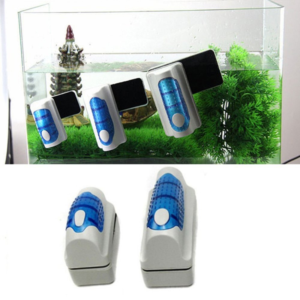New Magnetic Aquarium Fish Tank Brushes Floating Clean Glass Window Algae Scraper Cleaner Brush