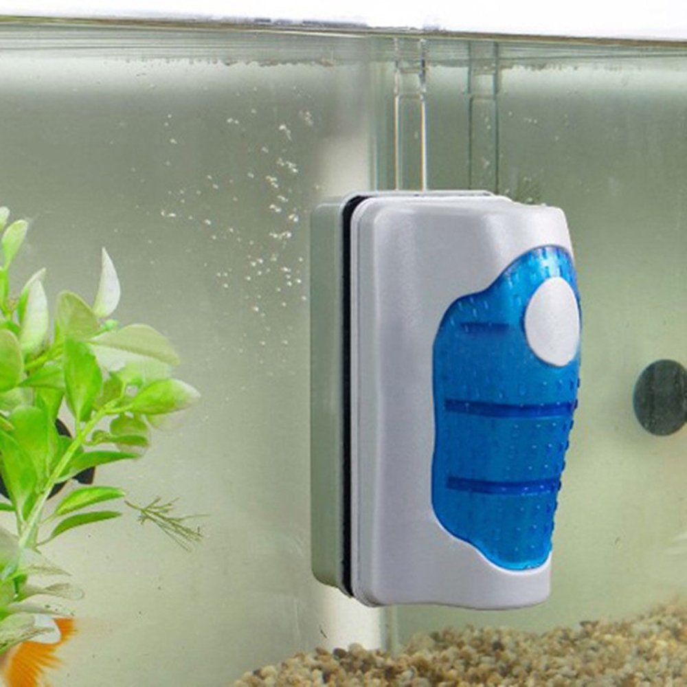 New Magnetic Aquarium Fish Tank Brushes Floating Clean Glass Window Algae Scraper Cleaner Brush