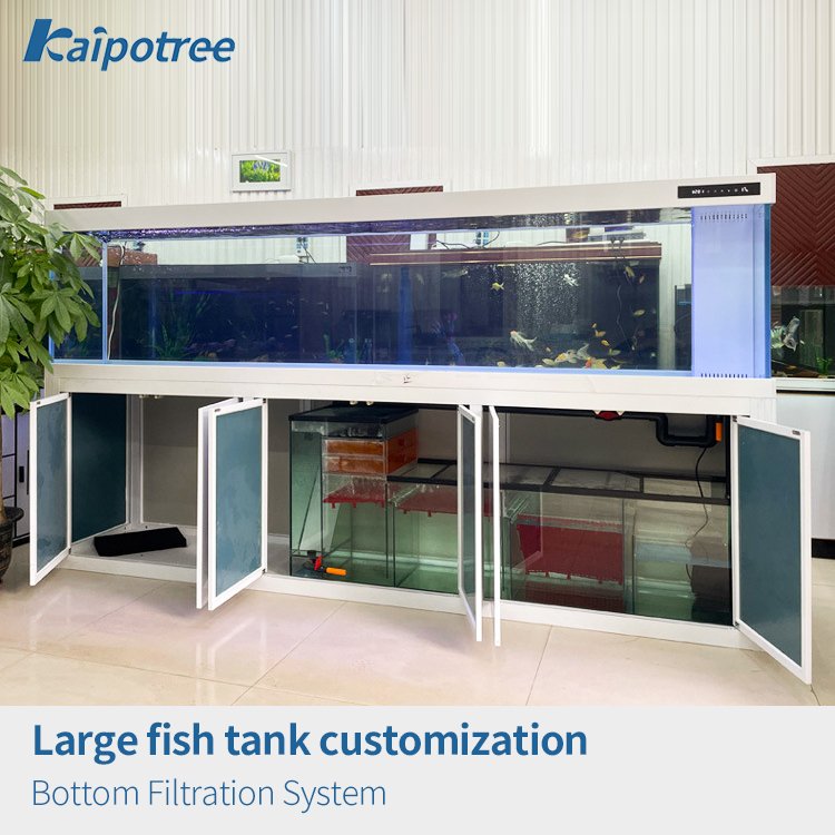 Pecera Custom big Ultra white Glass fish tank aquarium Aluminum cabinet Large fish tank aquariums