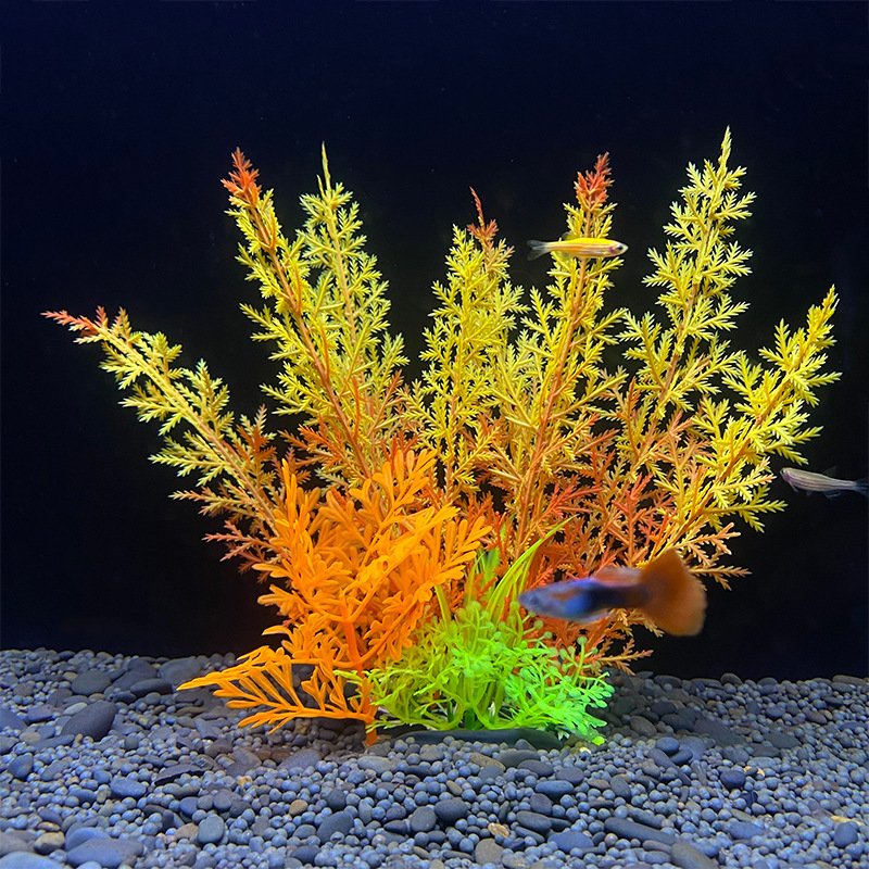 Fish tank ornaments artificial plants plastic water plants aquarium landscaping decoration simulation plastic resin water plants