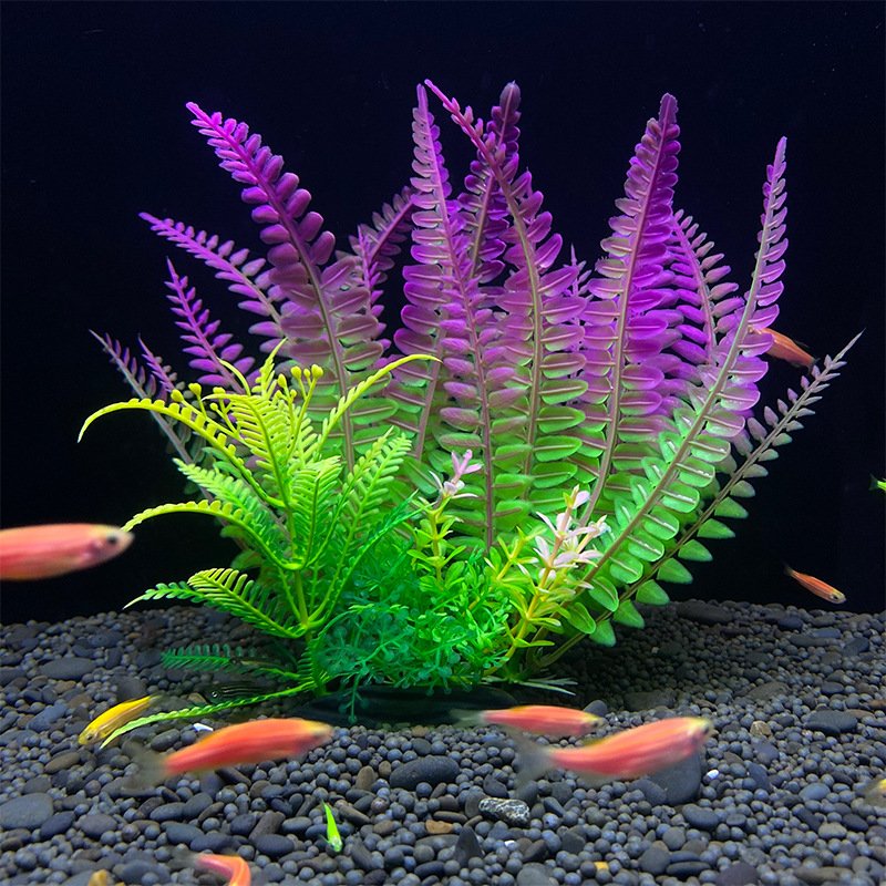 Fish tank ornaments artificial plants plastic water plants aquarium landscaping decoration simulation plastic resin water plants
