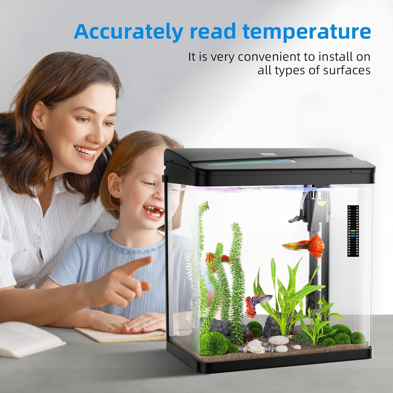 Easy-to-Read Fish Tank Thermometer Stick on Aquarium Test Strips for Aquarium Fish Tank