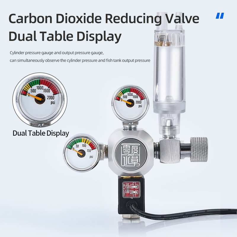WYIN R104 M22 Electromagnetic double meter Diy W21.8 G5/8 CGA320 co2 pressure cylinder gas regulators valve For aquarium