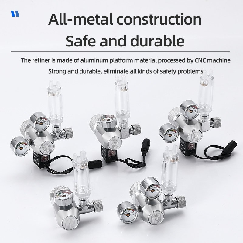 WYIN R104 M22 Electromagnetic double meter Diy W21.8 G5/8 CGA320 co2 pressure cylinder gas regulators valve For aquarium