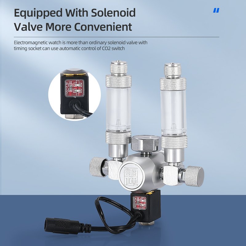 WYIN R104 M22 Electromagnetic double meter Diy W21.8 G5/8 CGA320 co2 pressure cylinder gas regulators valve For aquarium