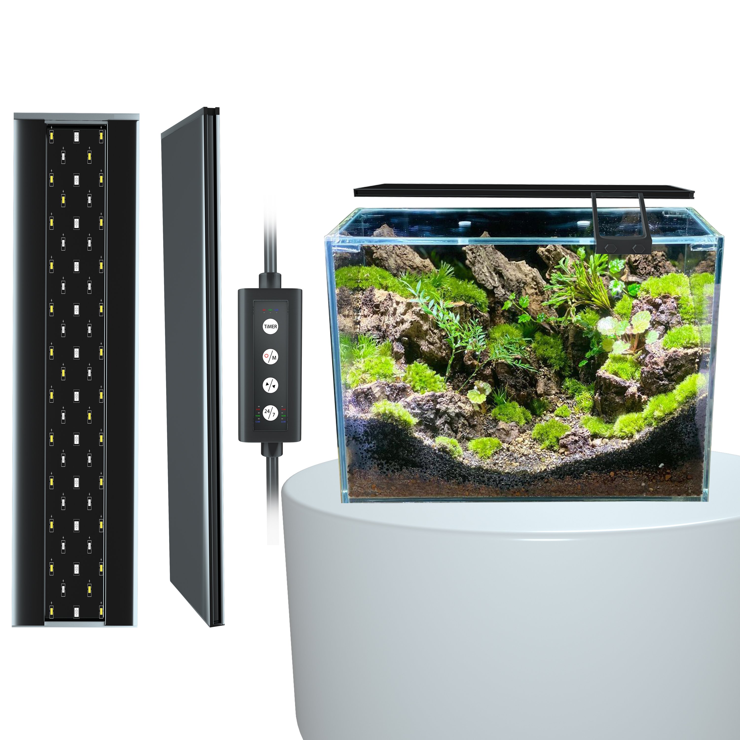 Nautieye FG147 aquarium Plant light 30cm Reef Waterproof coral Full spectrum full color led lamp fish tank clip light