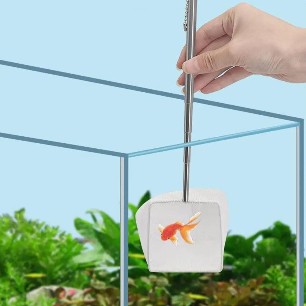 Custom Private Label fish net aquarium easy to handle fish Hand Net 13-39 cm long handle aquarium fish net for Aquarium