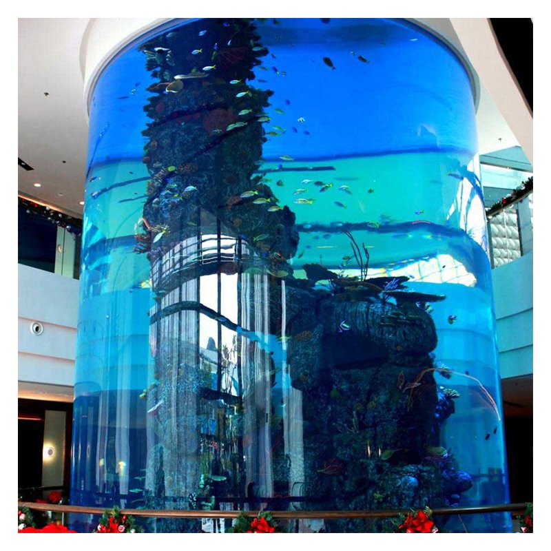 China Supplier Factory Direct Supply 150 mm Custom Size Large Acrylic Cylindrical Fish Tank Aquarium