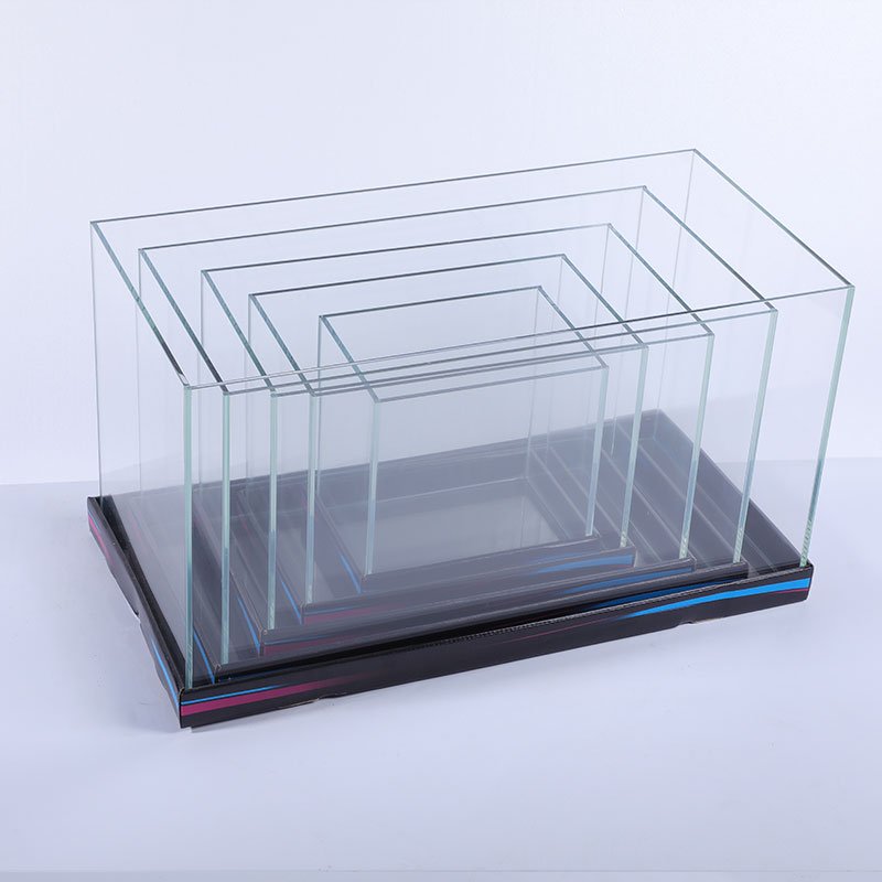 Ultra white glass fish tank aquarium high definition right angle glass fish tank ultra white water and land tank