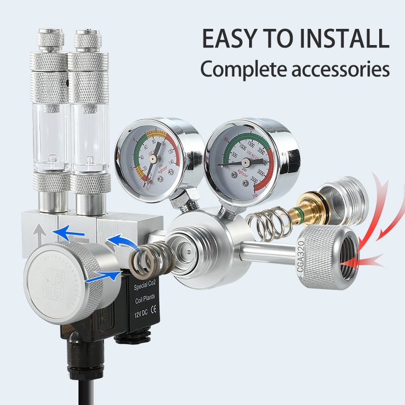 WYIN ZRDR K303C The Independent Shunt Controls The Flow Individually Aquarium Co2 Reduced Pressure Regulators