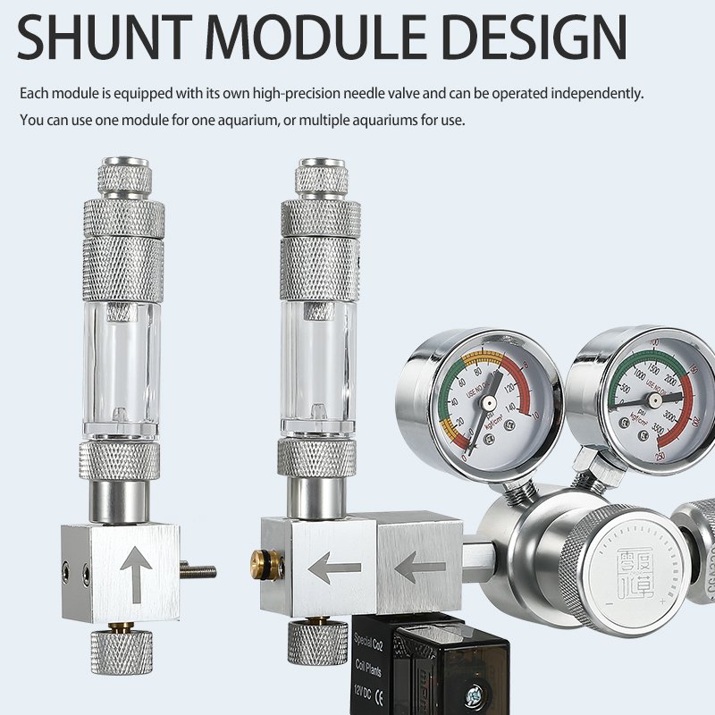 WYIN ZRDR K303C The Independent Shunt Controls The Flow Individually Aquarium Co2 Reduced Pressure Regulators