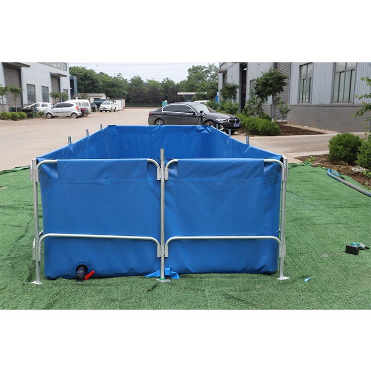 Wholesale personalized mobile plastic pvc tarpaulin stainless steel frame fish aquarium tank of aquaculture