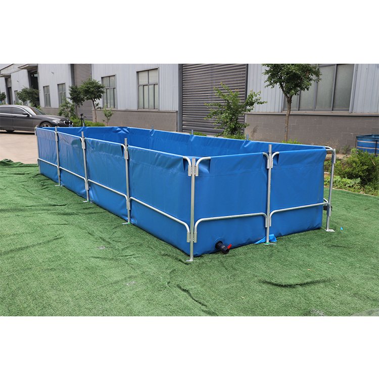 Wholesale personalized mobile plastic pvc tarpaulin stainless steel frame fish aquarium tank of aquaculture