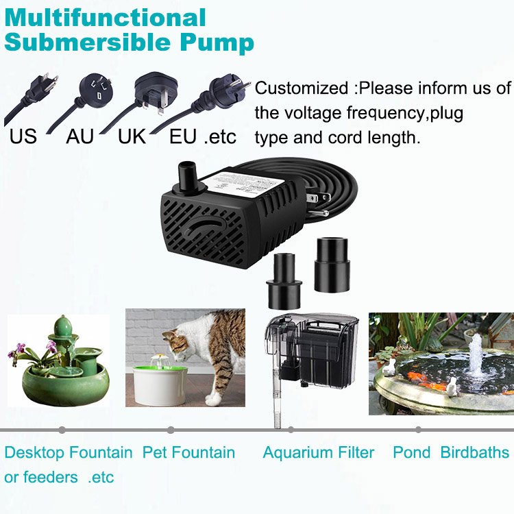 JR-250 bomba de agua Seabillion Aquarium Pump German standard Water Pump Adjustable Flow Rate 110V/220V AC Output Power