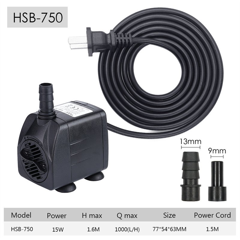 Wholesale 1000LPH Aquarium Submersible Water Pump Hydroponic Garden Water Pump Adjustable Ultra Quiet Fountain Pump