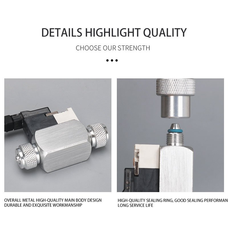 ZRDR Aquarium Co2 miniature Solenoid Valve110V-220V Low Temperature Co2 Fish Tank Electric Magnetic Valve EU US UK AU DC12V