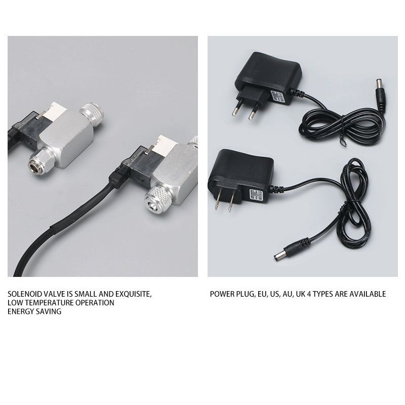 ZRDR Aquarium Co2 miniature Solenoid Valve110V-220V Low Temperature Co2 Fish Tank Electric Magnetic Valve EU US UK AU DC12V
