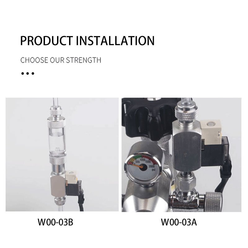 ZRDR Aquarium Co2 miniature Solenoid Valve110V-220V Low Temperature Co2 Fish Tank Electric Magnetic Valve EU US UK AU DC12V