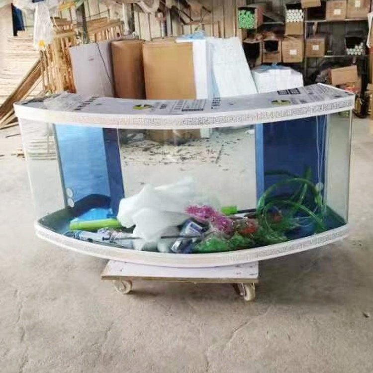 Wholesale customized office Bars Hotel company front desk fish tank table fish tank aquarium decorations