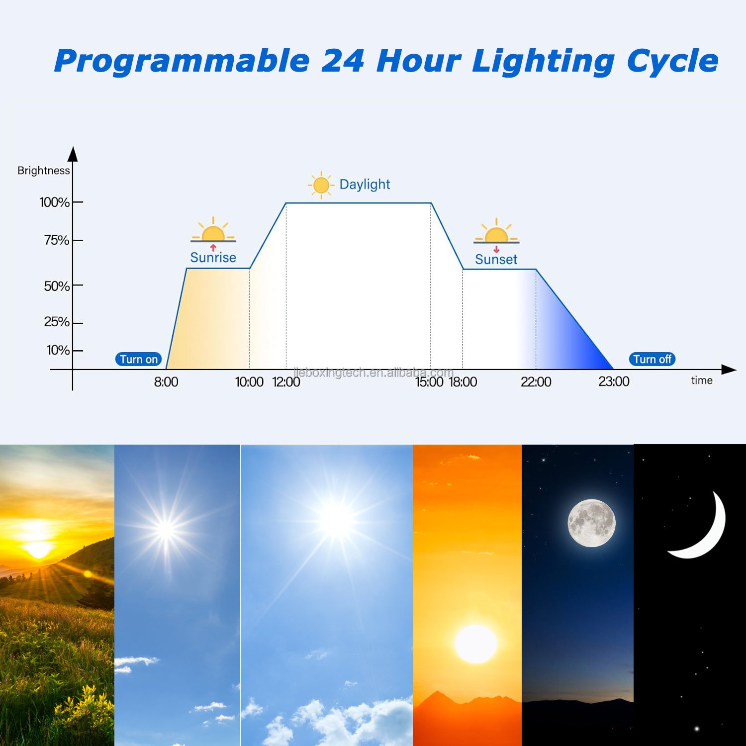 Aquarium lights 24/7 nature mode autocycle Full Spectrum Aquarium led light with Timer, Dimmable for Plant fish tank