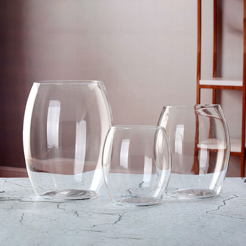 Clear Large Round Glass Fish Tank Fish Bowl Aquarium