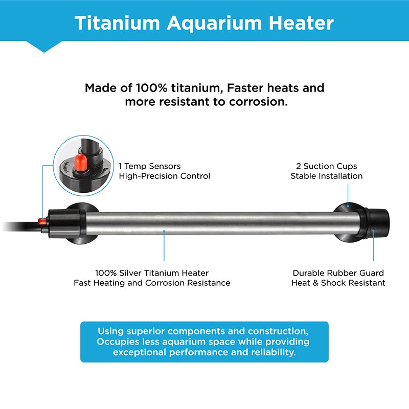 100W-3000W Titanium Stainless Steel Submersible Aquarium Heater Digital Display Fish Tank Water Heater Temperature Controller