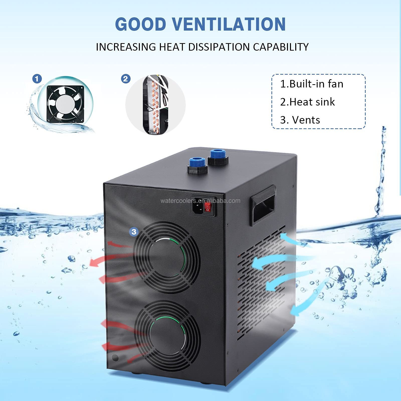 High-efficiency Compression cooling Machine Aquarium Display ice plunge water chiller Water Cooler Machine