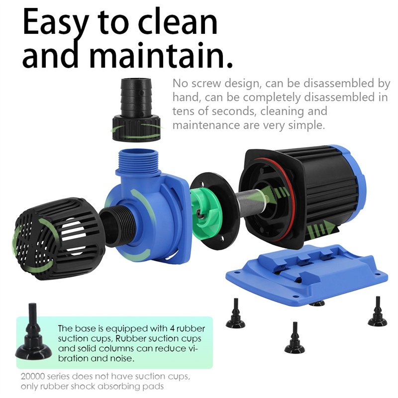 20000L/H Adjustable Aquarium Submersible Pump Fish Pond DC Water Pump Fish Tank Pumps Various Flow Koi Pond Pump