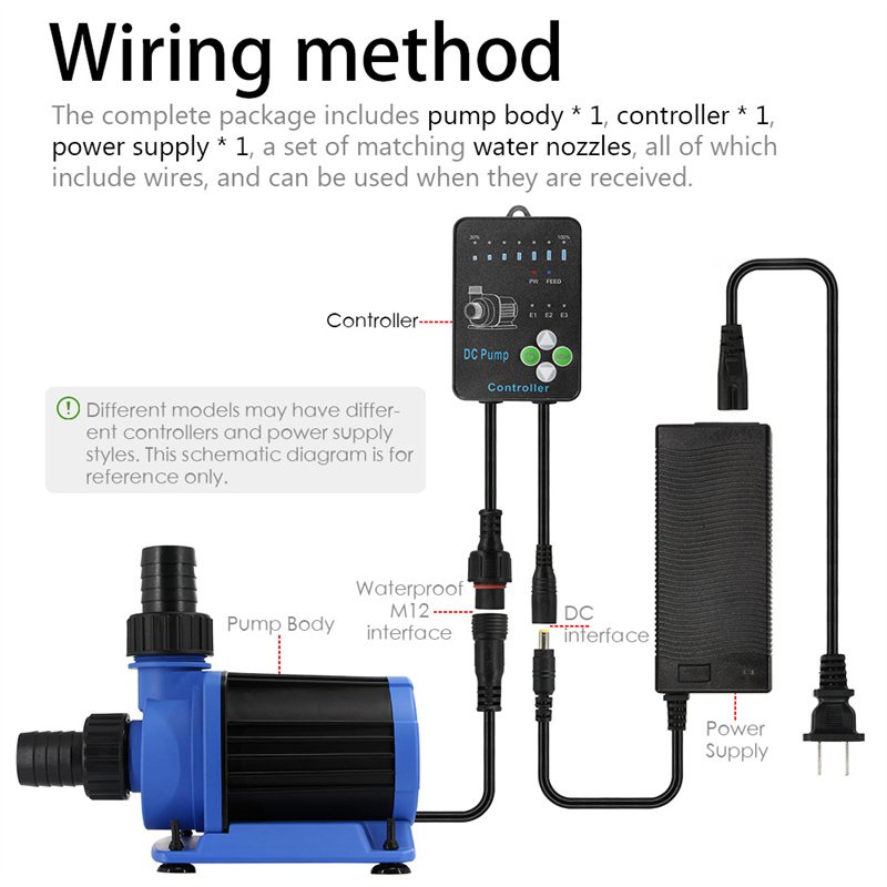 20000L/H Adjustable Aquarium Submersible Pump Fish Pond DC Water Pump Fish Tank Pumps Various Flow Koi Pond Pump