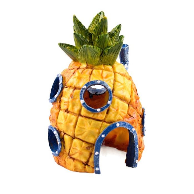Aquarium landscaping Pineapple House Avoidance hole Fish tank landscaping cartoon Ornaments Fish and shrimp Shelter