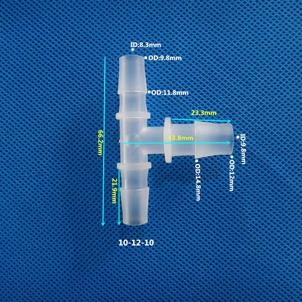 Equal Tee Connector Plastic PP Joint Pagoda Tee Micro Irrigation Aquarium Fish Tank T Connector Air Pump T Fittings