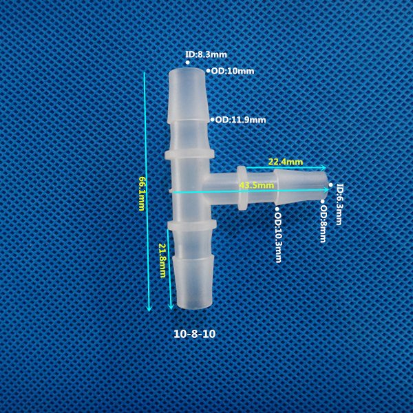 Equal Tee Connector Plastic PP Joint Pagoda Tee Micro Irrigation Aquarium Fish Tank T Connector Air Pump T Fittings