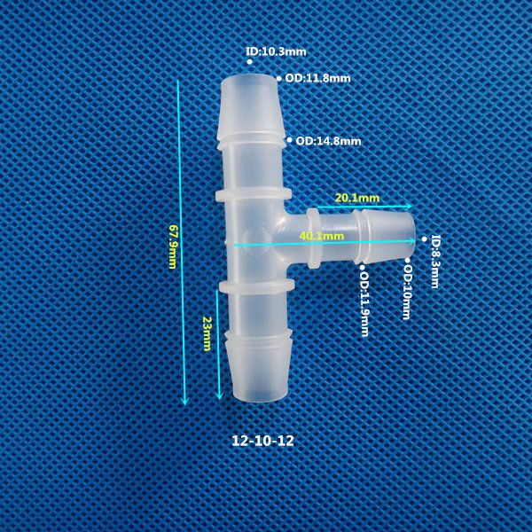Equal Tee Connector Plastic PP Joint Pagoda Tee Micro Irrigation Aquarium Fish Tank T Connector Air Pump T Fittings