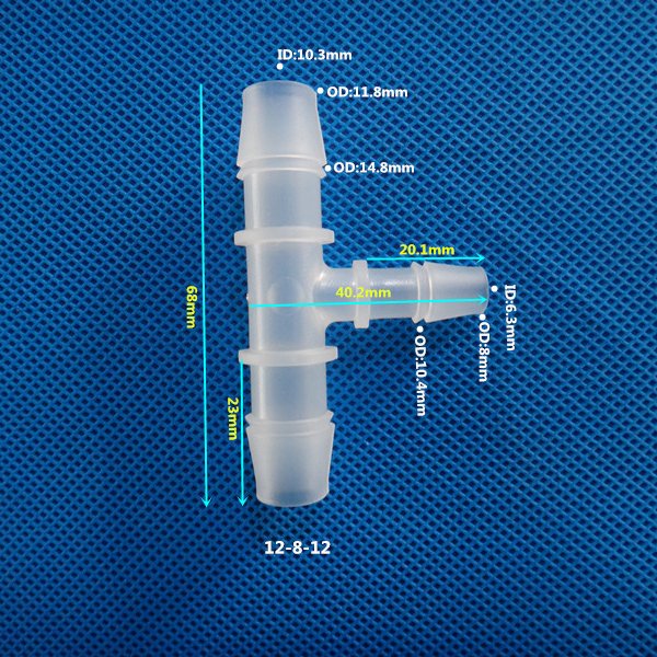 Equal Tee Connector Plastic PP Joint Pagoda Tee Micro Irrigation Aquarium Fish Tank T Connector Air Pump T Fittings