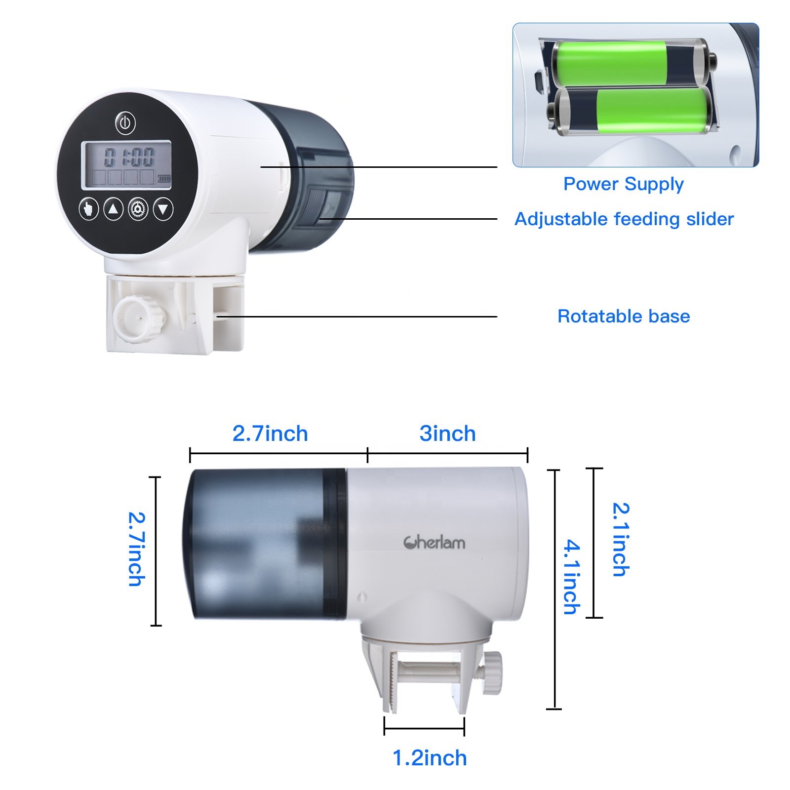 Factory custom wholesale cost Aquarium Tank Fish farm Feeder Digital LCD Automatic smart Electronic Timer Feeder