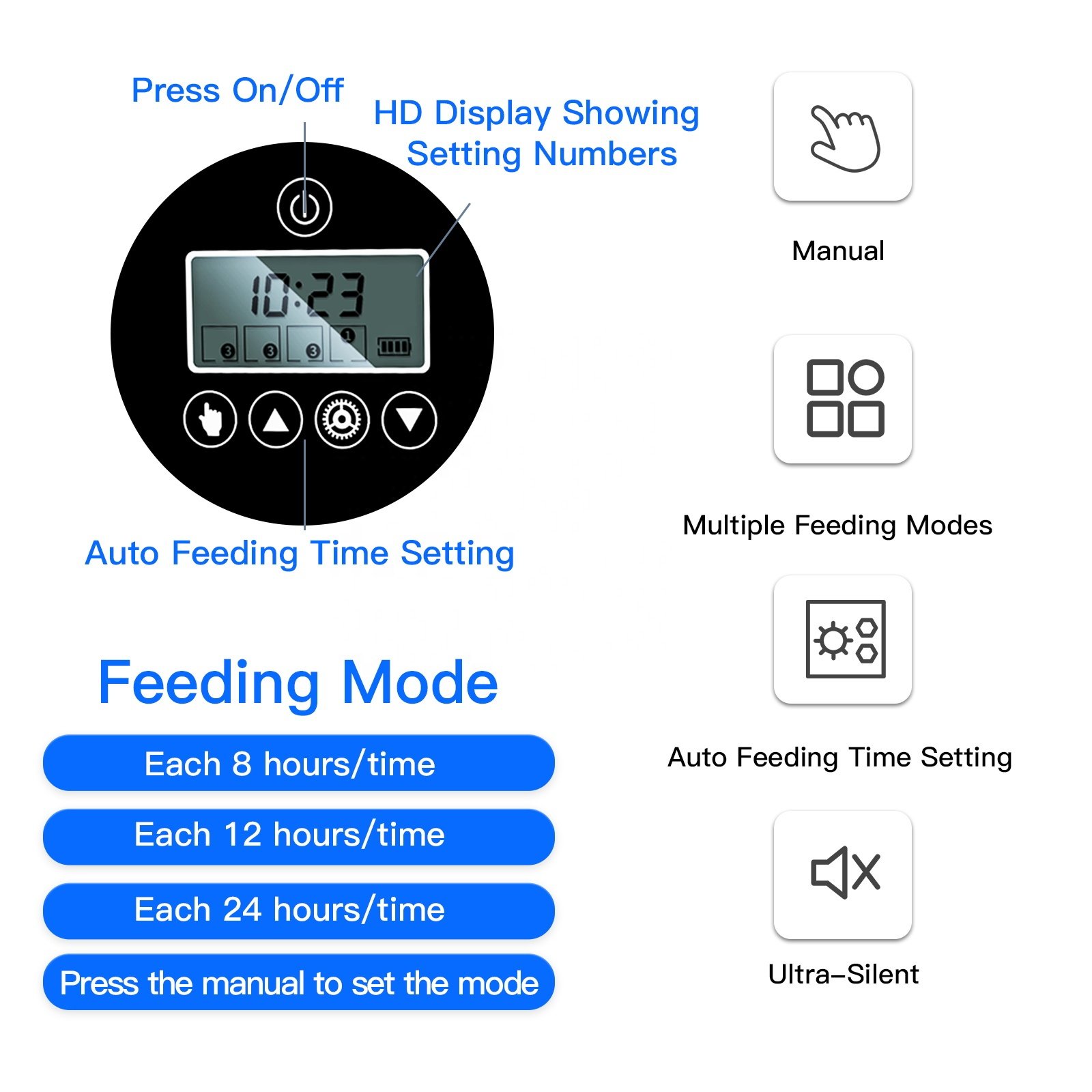 Factory custom wholesale cost Aquarium Tank Fish farm Feeder Digital LCD Automatic smart Electronic Timer Feeder