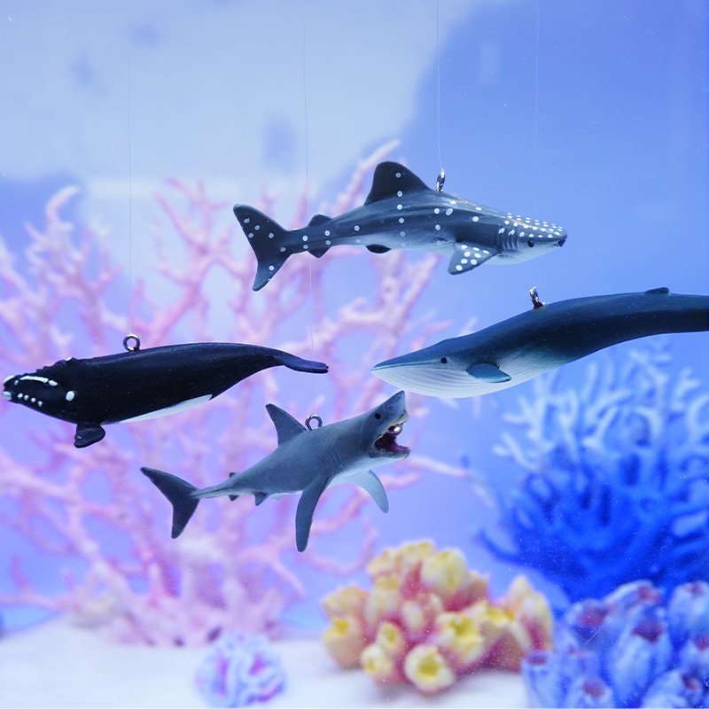 High Quality Simulation Resin Marine animals Whale model Floating ornament Artificial Fish Tank decoration