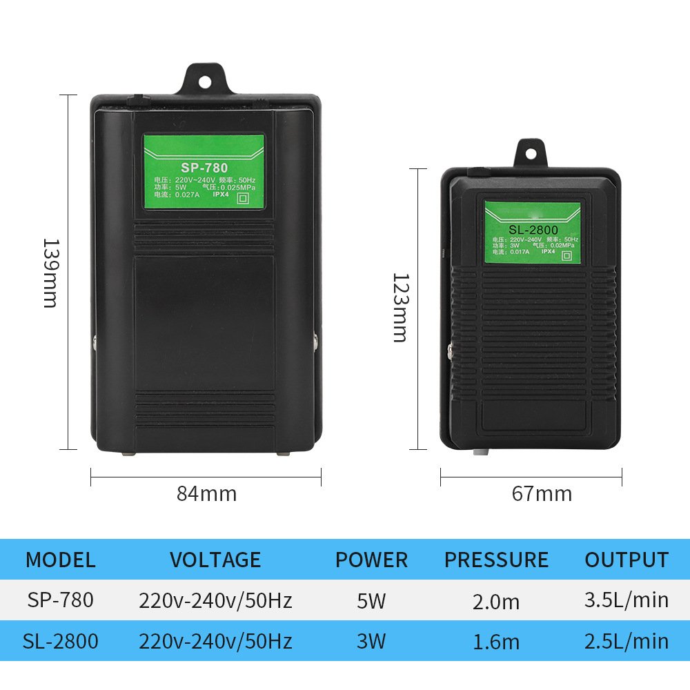 RS SL-2800/SL-780 Oxygen Pump Air Pump Fish Tank Aquarium Air Pump