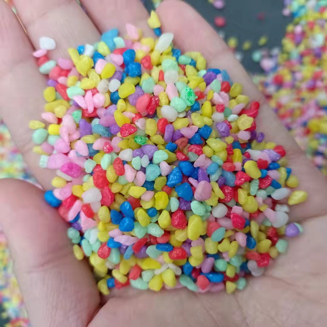Water cluster supplies aquarium landscaping gravel 4-8mm multicolored gravel